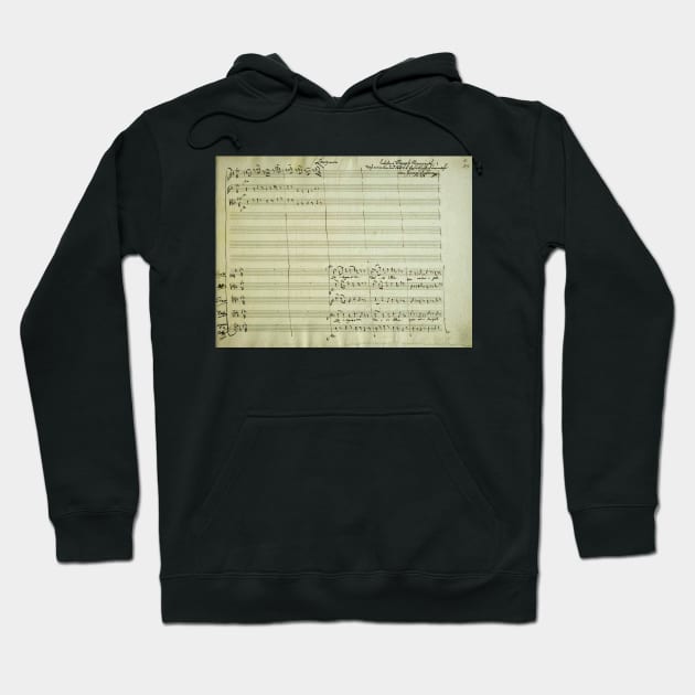 Mozart | Lacrimosa | original manuscript score Hoodie by Musical design